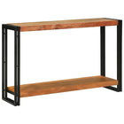 Console Table with Shelf Brown 120 x 33 x 75 cm Solid Acacia Wood