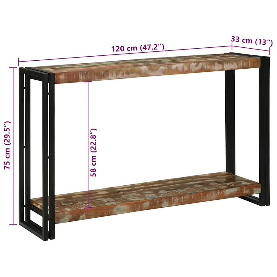 Wandtafels Multikleur 120 x 33 x 75 cm massief gerecycled hout
