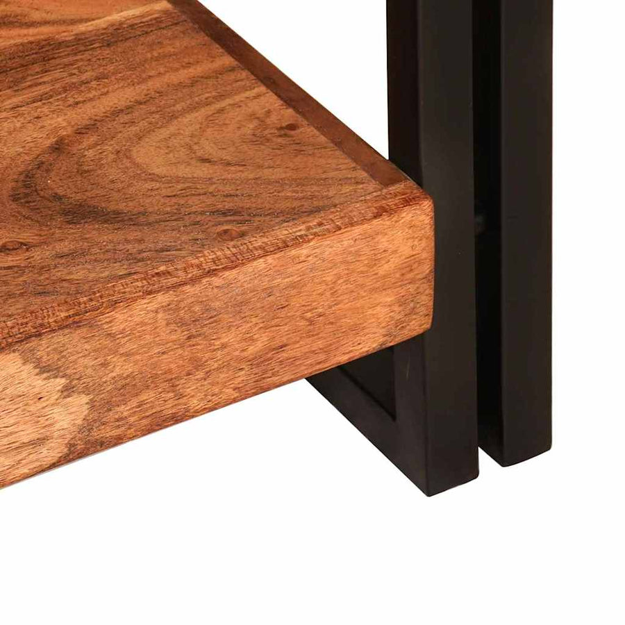 Wandtafels met plank Bruin 90 x 33 x 75 cm Massief acaciahout