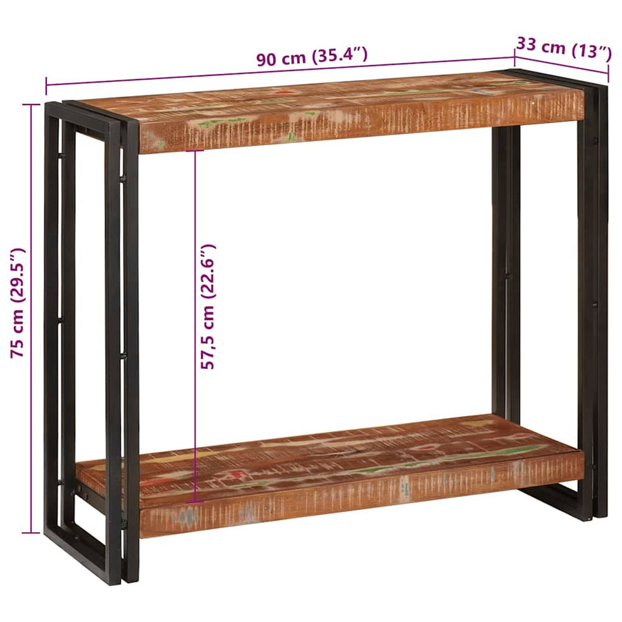 Wandtafels Multikleur 90 x 33 x 75 cm massief gerecycled hout