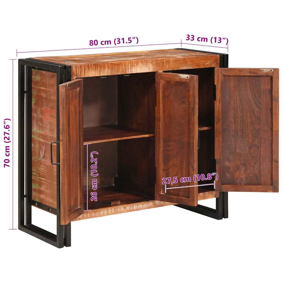 Dressoir met deuren Bruin Massief Gerecycled Hout en Metaal