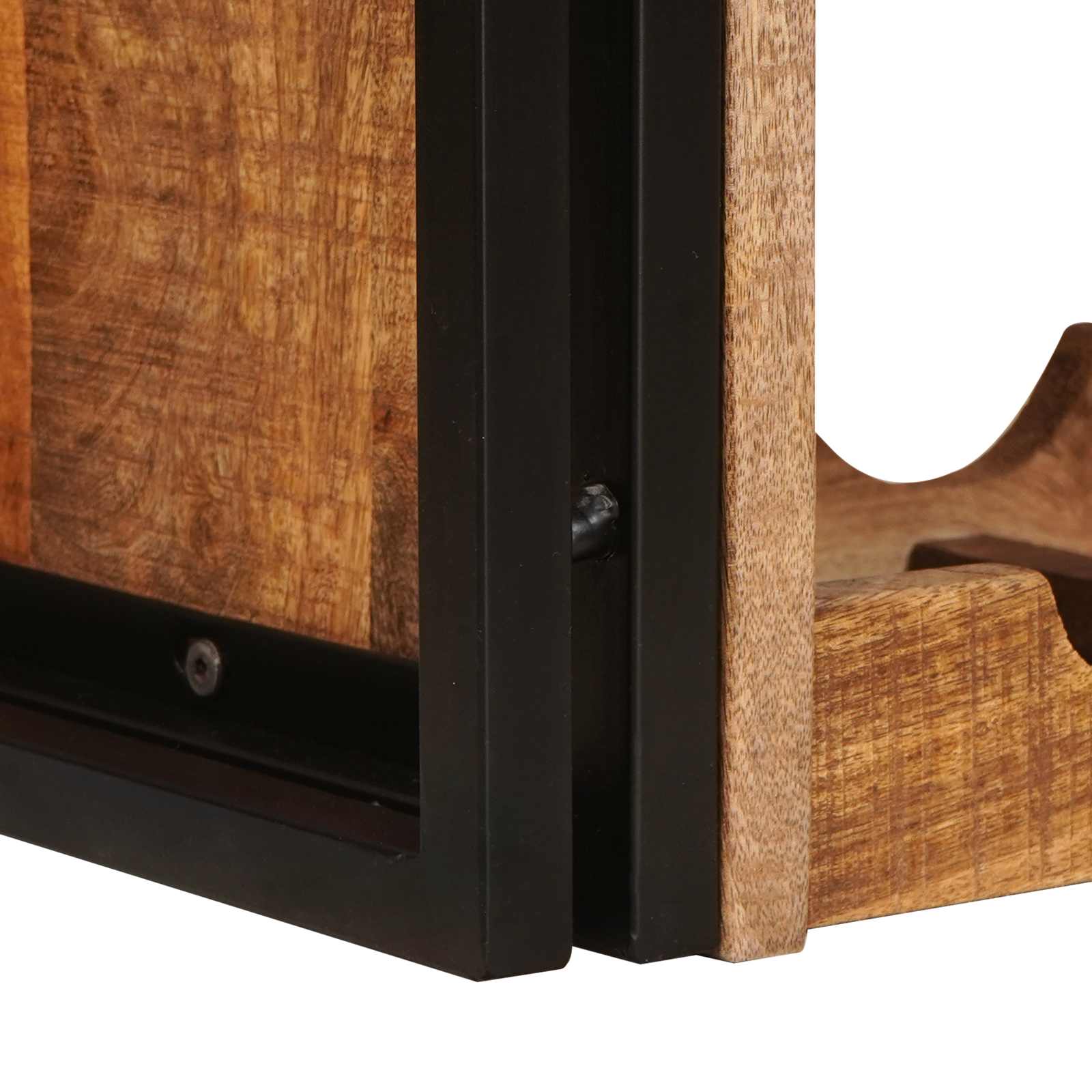Wijnrek Bruin 100 x 45 x 33 cm Massief Ruw Mango Hout