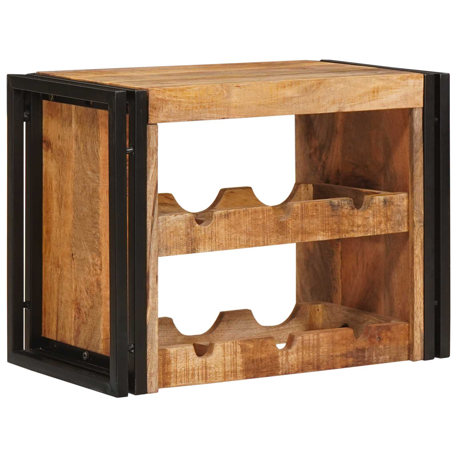Wijnrek Bruin 100 x 45 x 33 cm Massief Ruw Mango Hout