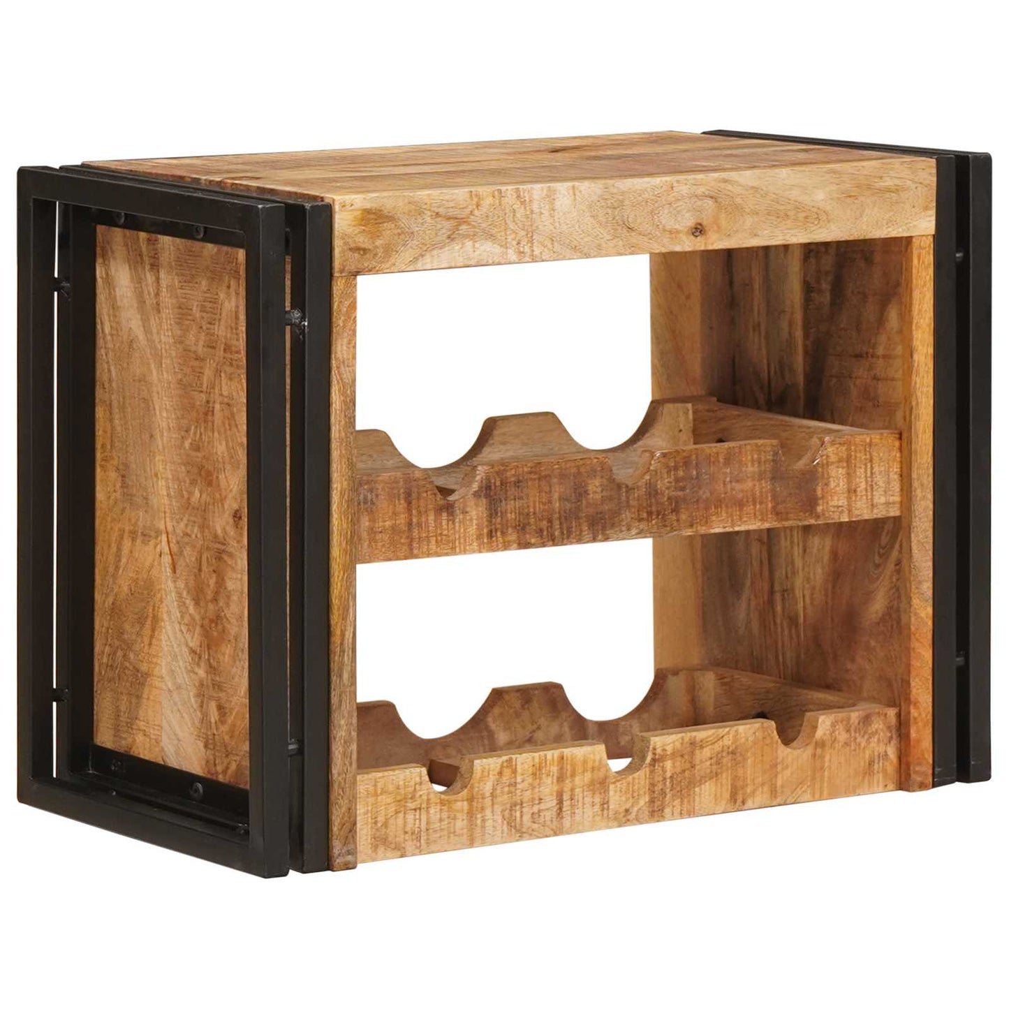 Wijnrek Bruin 100 x 45 x 33 cm Massief Ruw Mango Hout