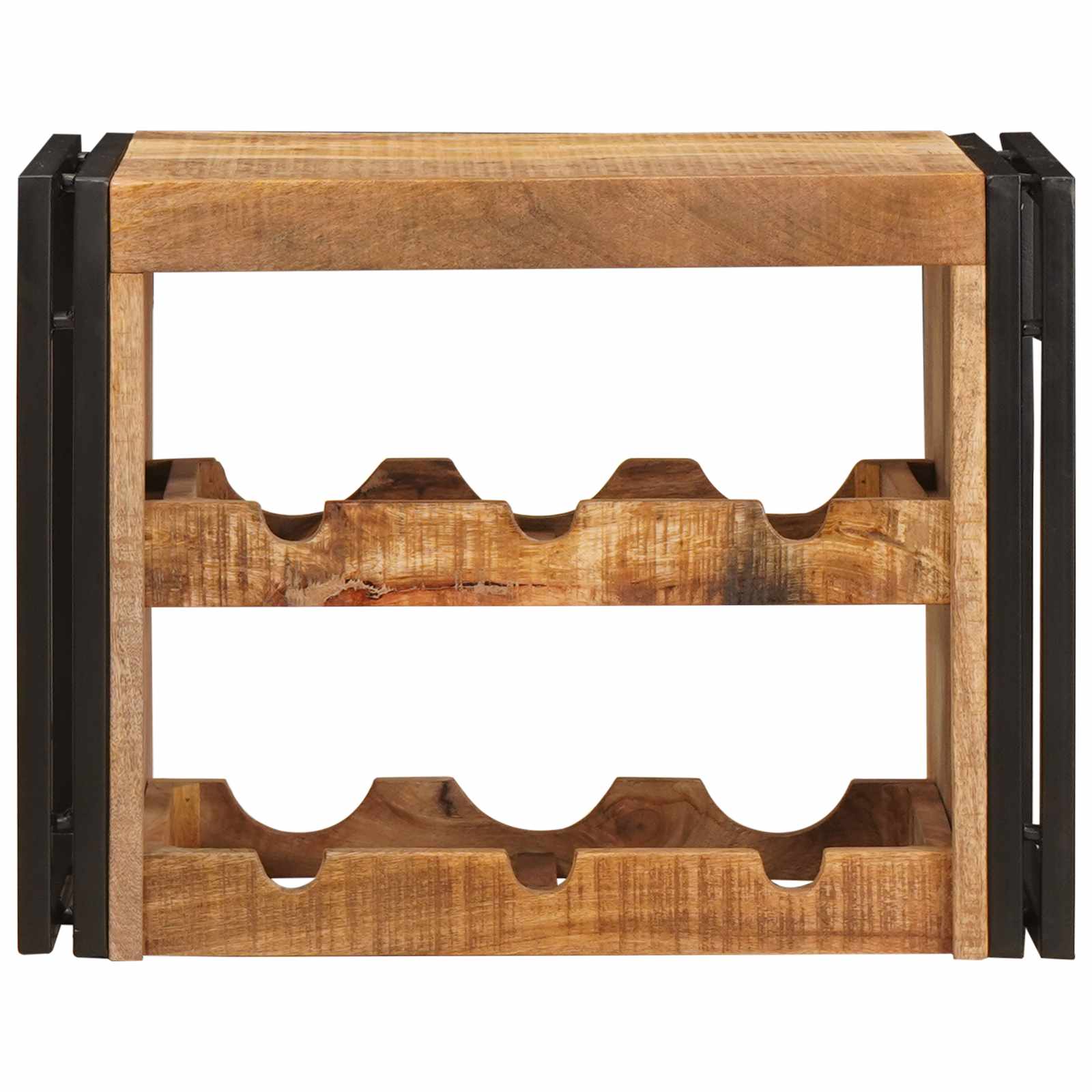 Wijnrek Bruin 100 x 45 x 33 cm Massief Ruw Mango Hout