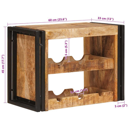Wijnrek Bruin 100 x 45 x 33 cm Massief Ruw Mango Hout