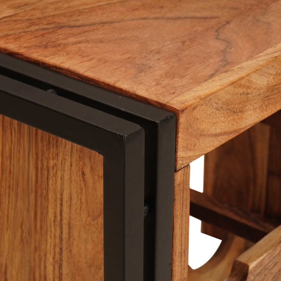Wijnrek Bruin 100 x 45 x 33 cm Massief Acaciahout