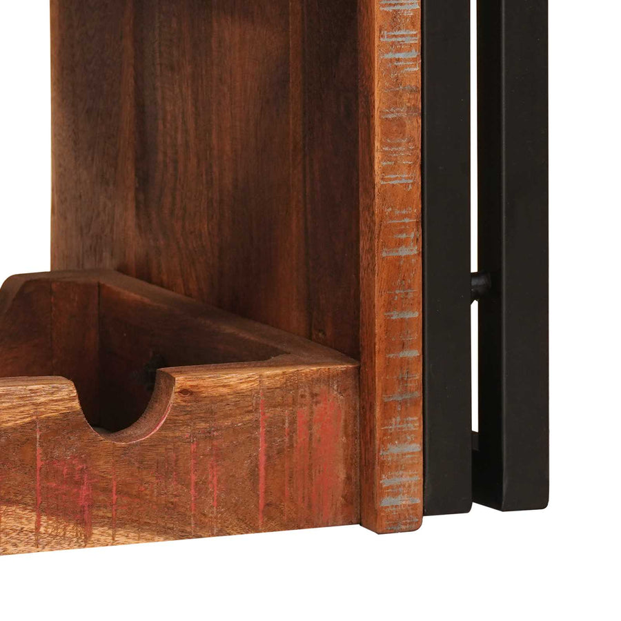 Wijnrek Bruin 100 x 45 x 33 cm Massief gerecycled hout
