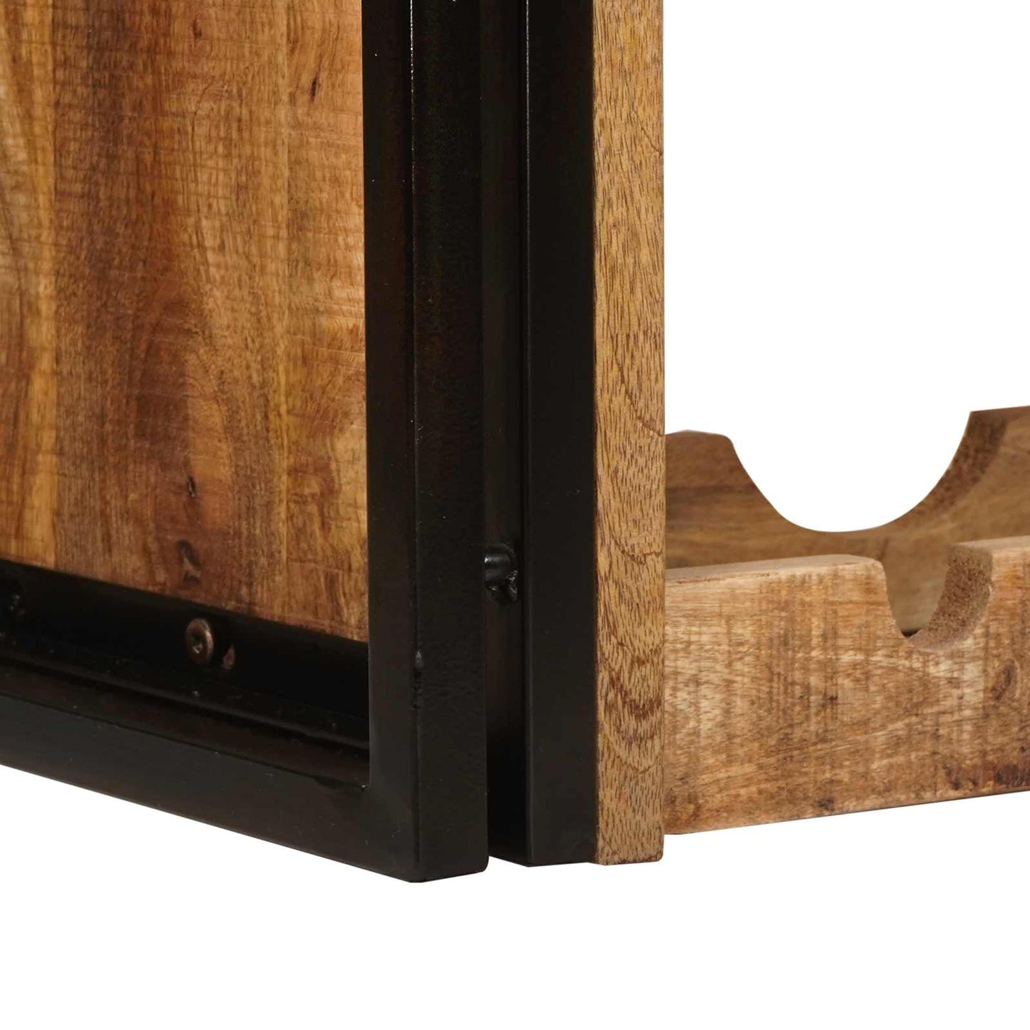 Wijnrek Bruin 100 x 45 x 33 cm Massief Ruw Mango Hout