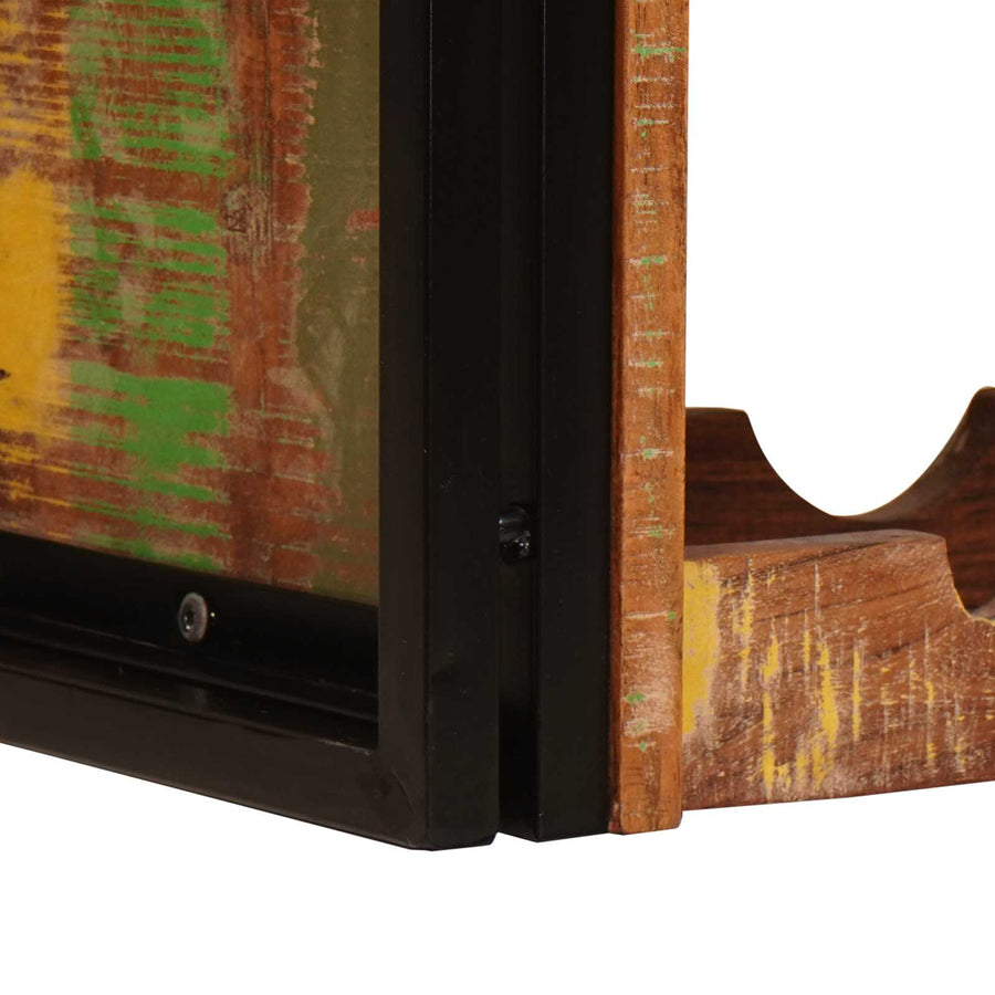 Wijnrek Bruin 100 x 45 x 33 cm Massief gerecycled hout