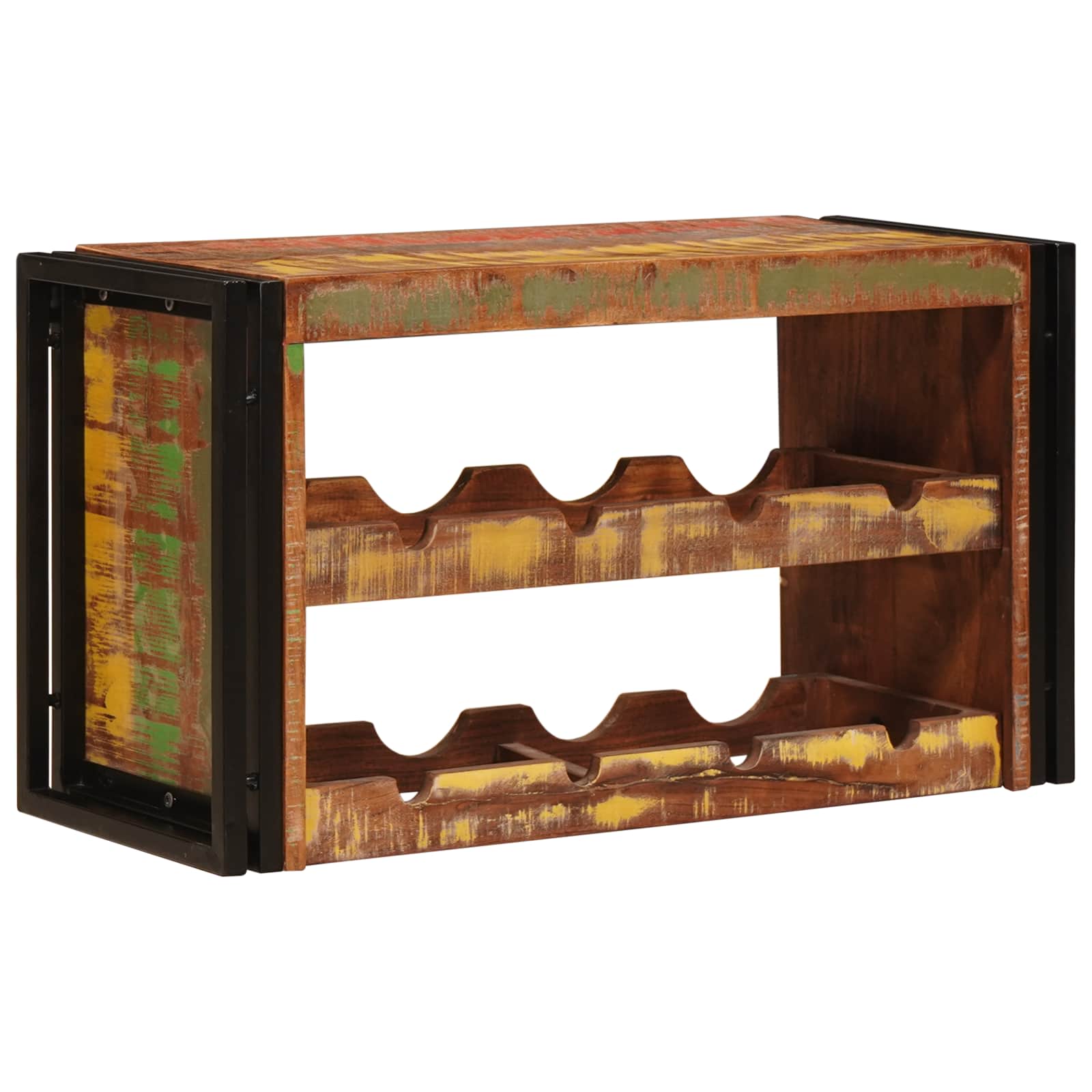 Wijnrek Bruin 100 x 45 x 33 cm Massief gerecycled hout
