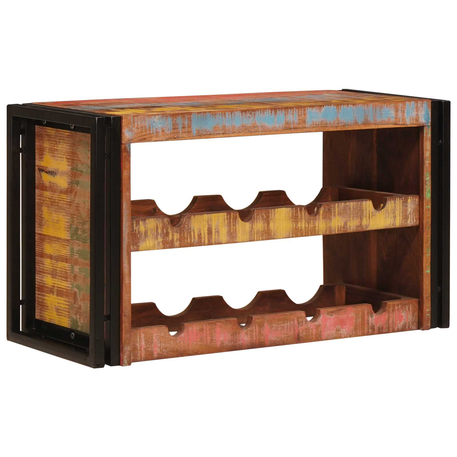 Wijnrek Bruin 100 x 45 x 33 cm Massief gerecycled hout