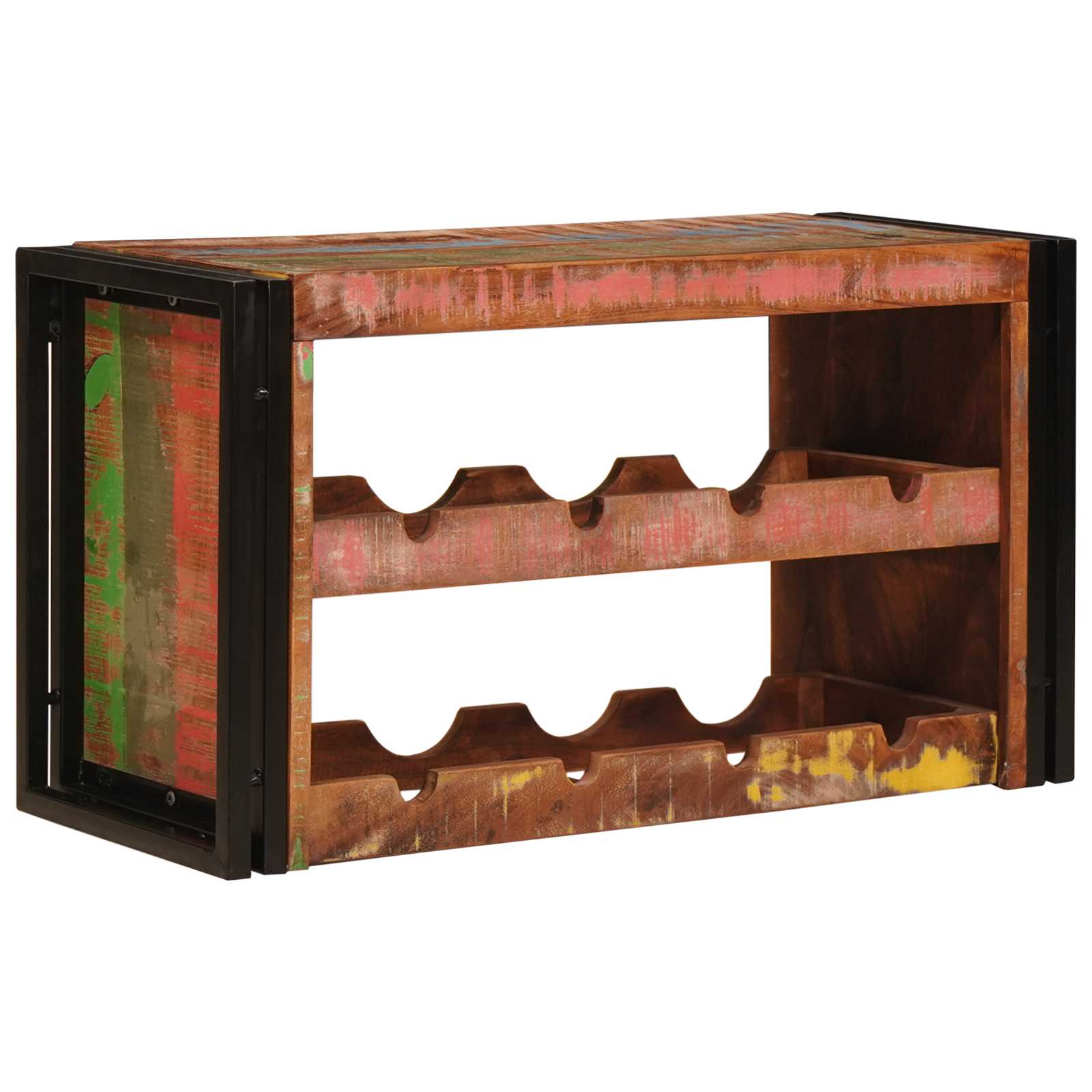 Wijnrek Bruin 100 x 45 x 33 cm Massief gerecycled hout