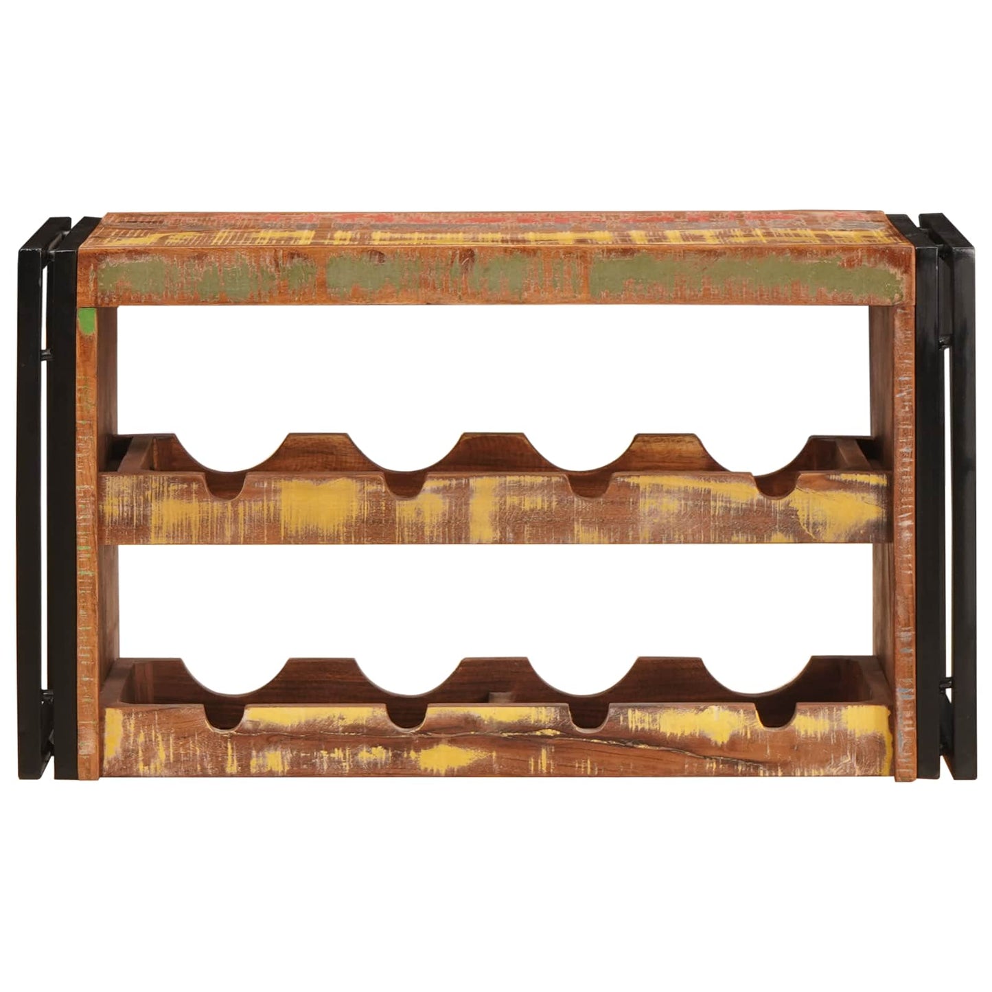 Wijnrek Bruin 100 x 45 x 33 cm Massief gerecycled hout