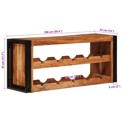 Wijnrek Bruin 100 x 45 x 33 cm Massief Acaciahout