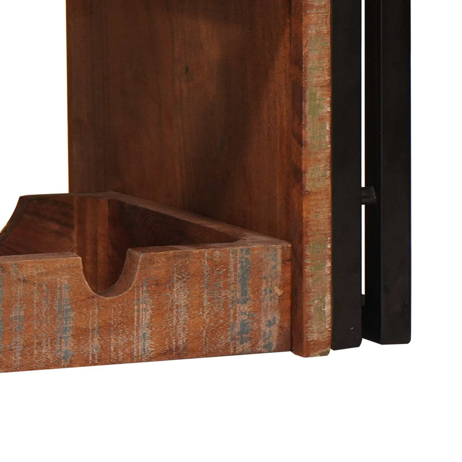 Wijnrek Bruin 100 x 45 x 33 cm Massief gerecycled hout