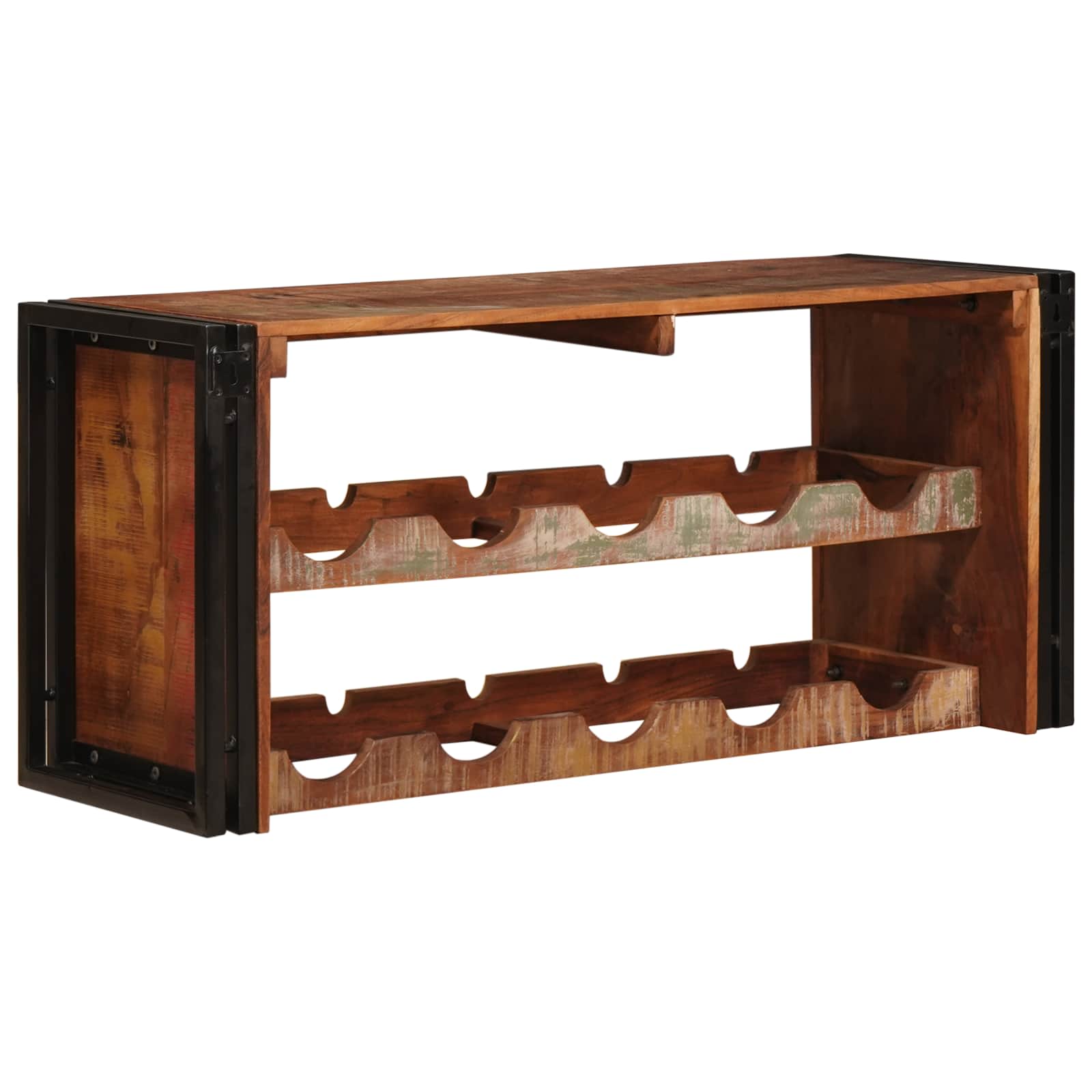Wijnrek Bruin 100 x 45 x 33 cm Massief gerecycled hout