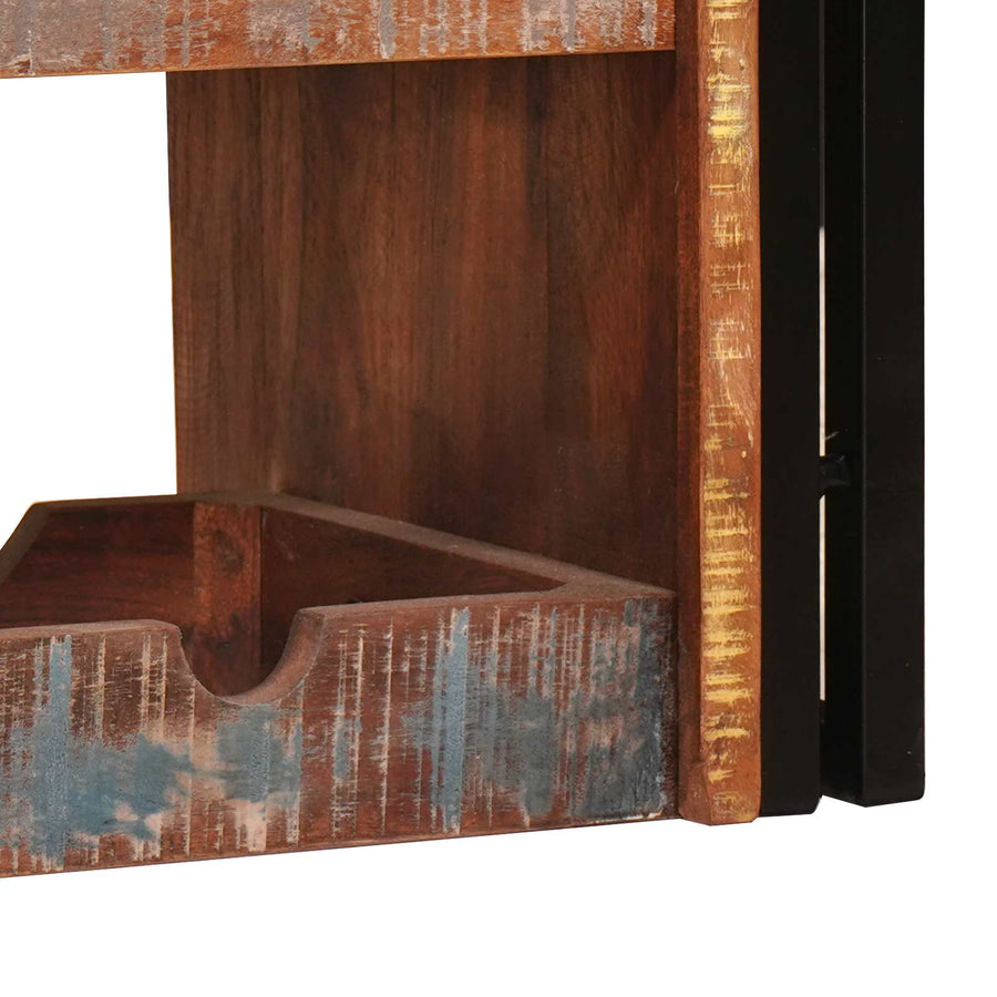 Wijnrek Bruin 100 x 45 x 33 cm Massief gerecycled hout