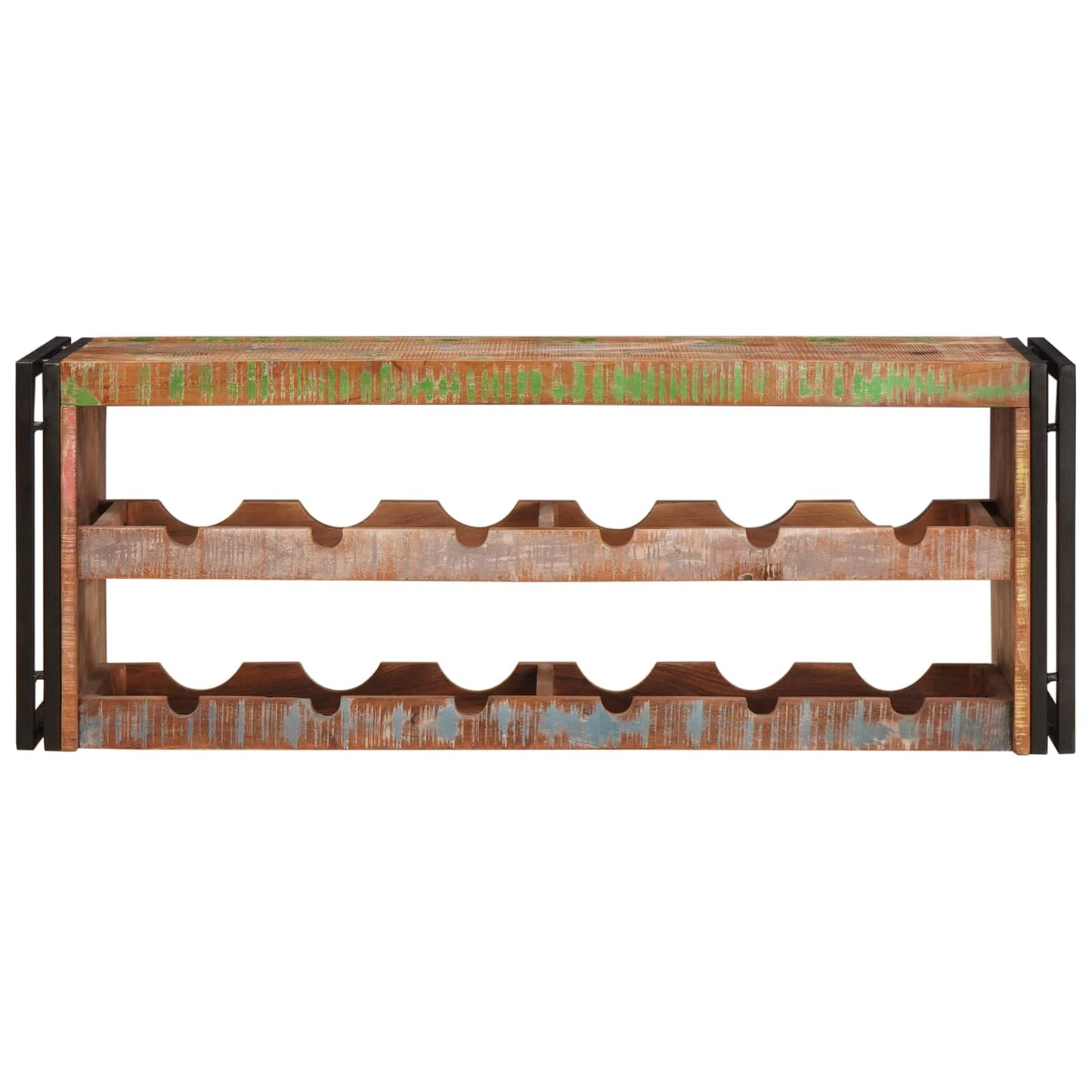 Wijnrek Bruin 100 x 45 x 33 cm Massief gerecycled hout