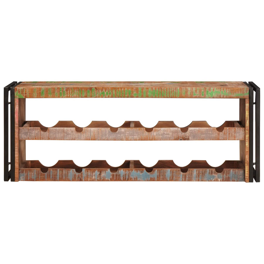Wijnrek Bruin 100 x 45 x 33 cm Massief gerecycled hout