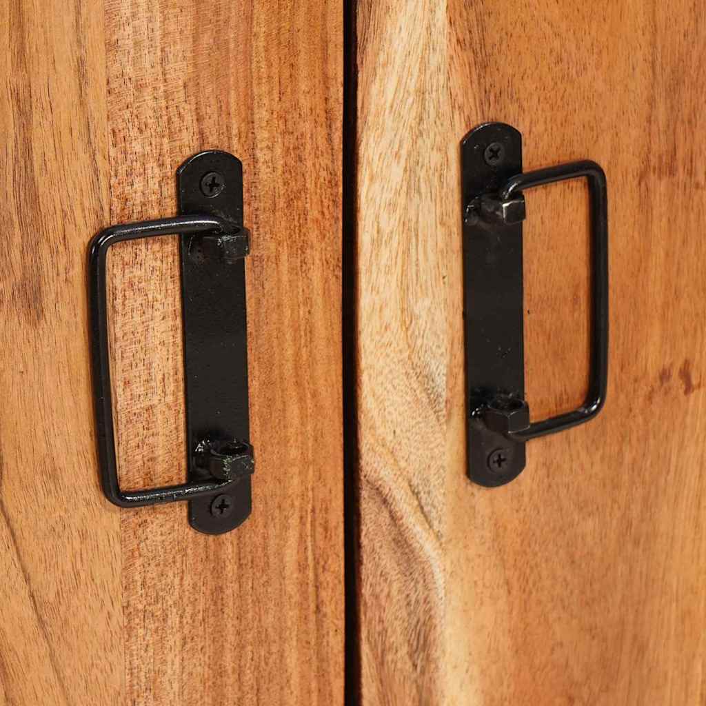 Highboard met Deuren Bruin Massief acaciahout en metaal