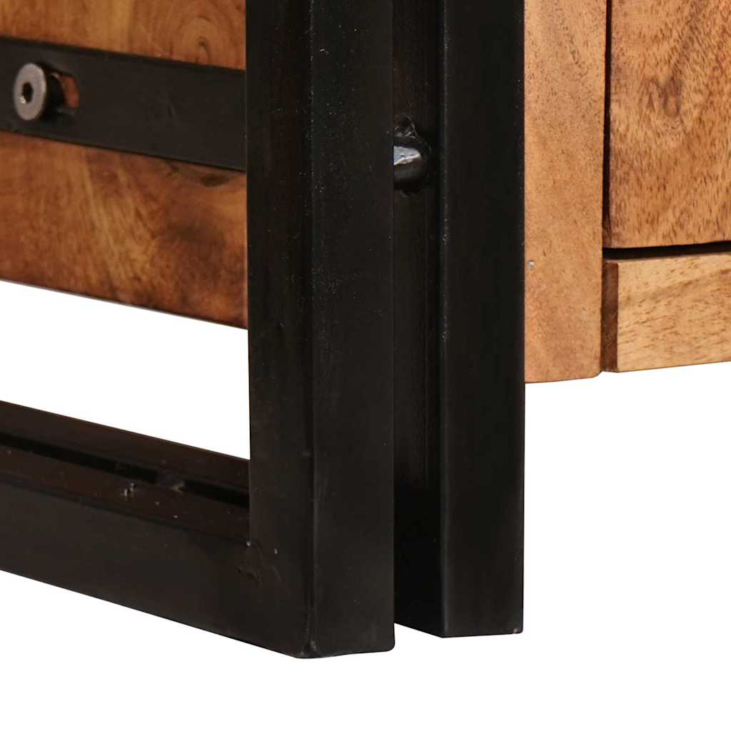 Highboard met Deuren Bruin Massief acaciahout en metaal