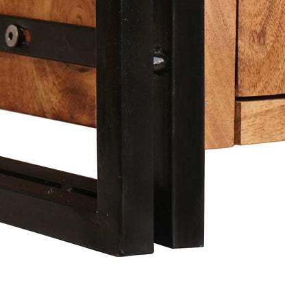 Highboard met Deuren Bruin Massief acaciahout en metaal