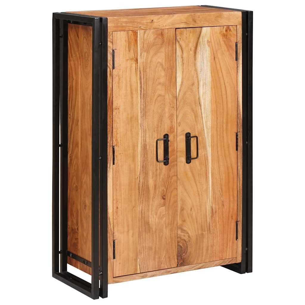 Highboard met Deuren Bruin Massief acaciahout en metaal