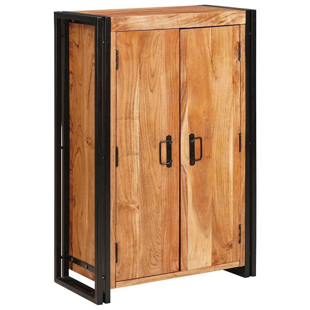 Highboard met Deuren Bruin Massief acaciahout en metaal