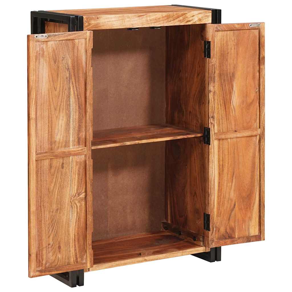 Highboard met Deuren Bruin Massief acaciahout en metaal