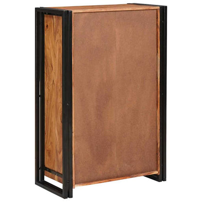 Highboard met Deuren Bruin Massief acaciahout en metaal