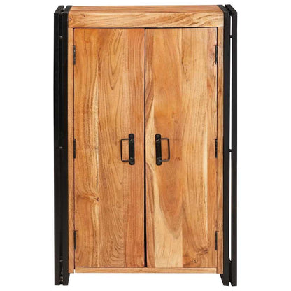 Highboard met Deuren Bruin Massief acaciahout en metaal
