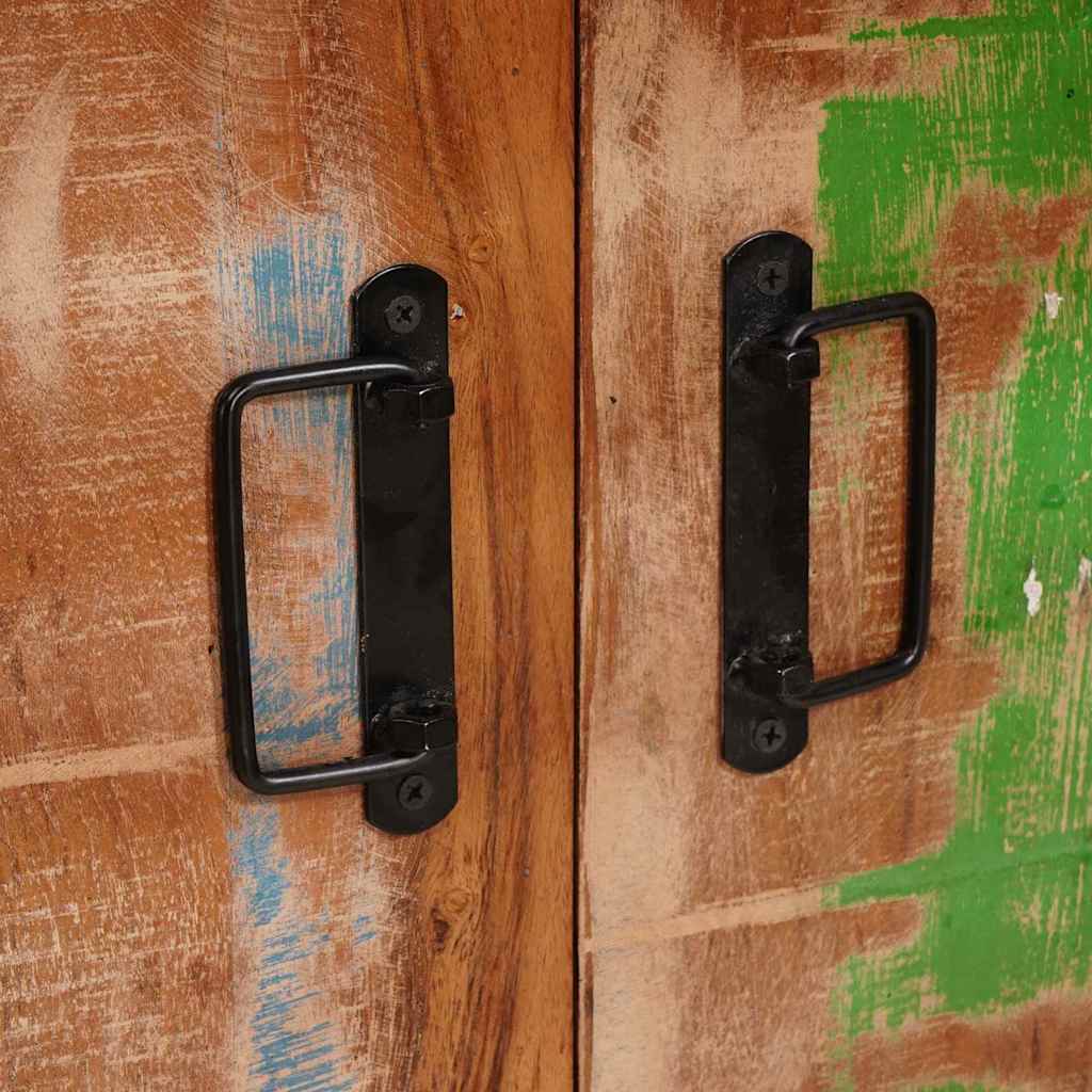 Highboard met Deuren Bruin Massief Gerecycled Hout en Metaal