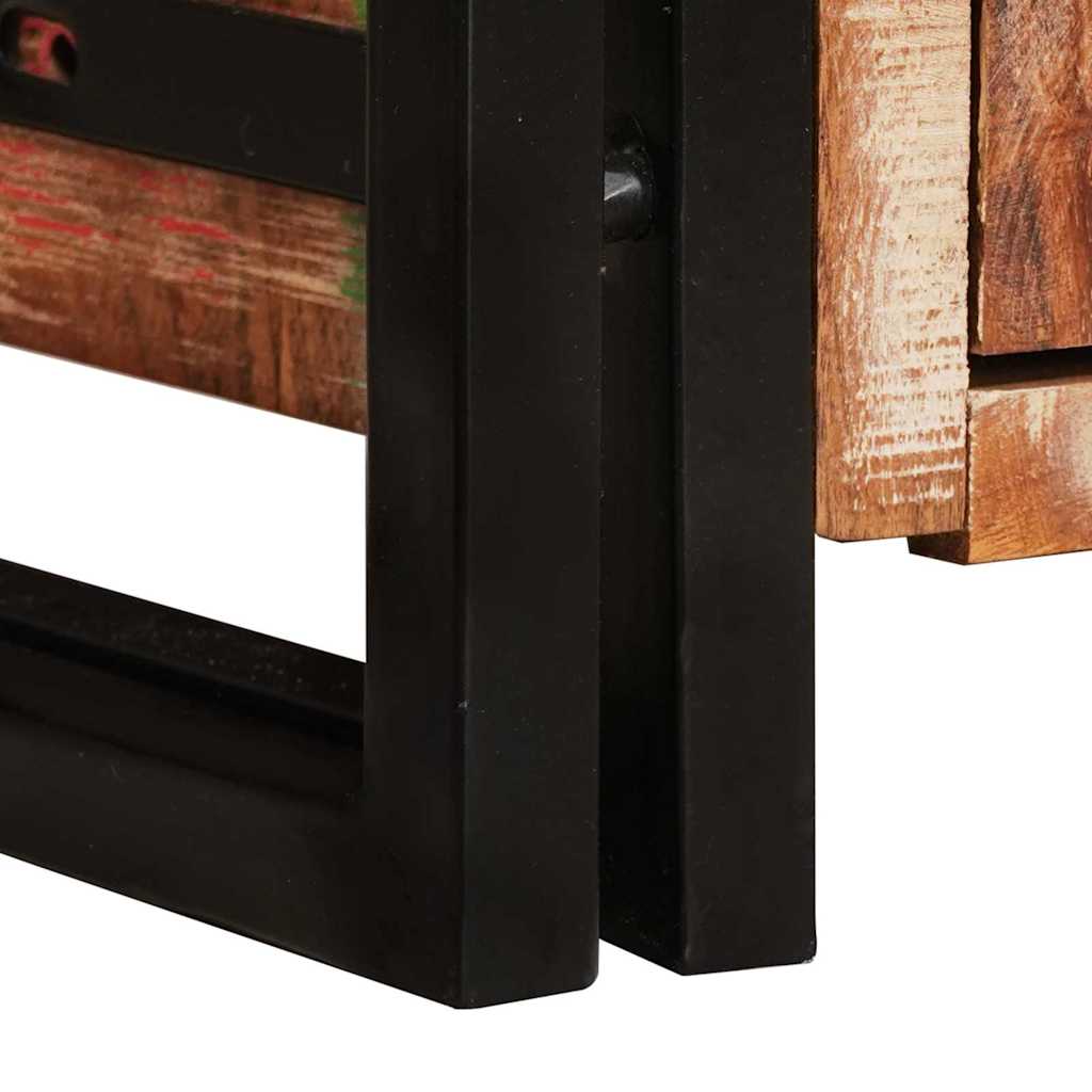 Highboard met Deuren Bruin Massief Gerecycled Hout en Metaal
