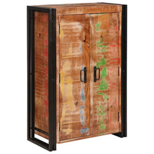 Highboard met Deuren Bruin Massief Gerecycled Hout en Metaal