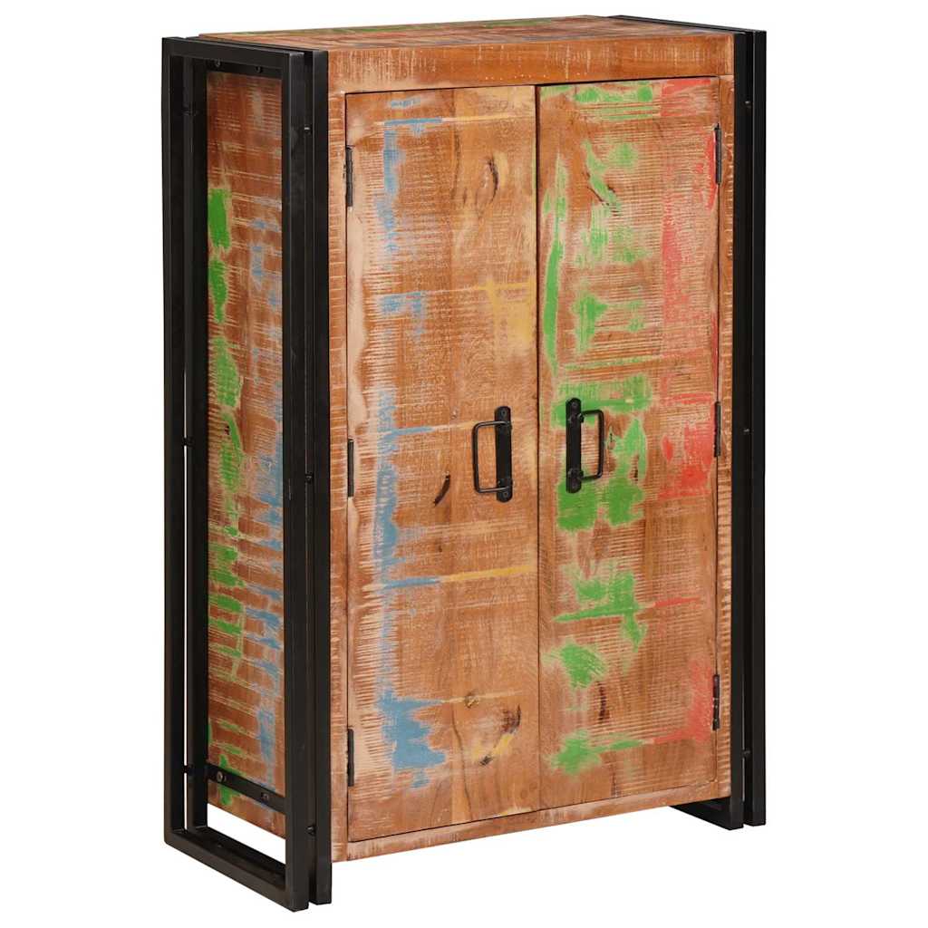 Highboard met Deuren Bruin Massief Gerecycled Hout en Metaal