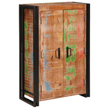 Highboard met Deuren Bruin Massief Gerecycled Hout en Metaal