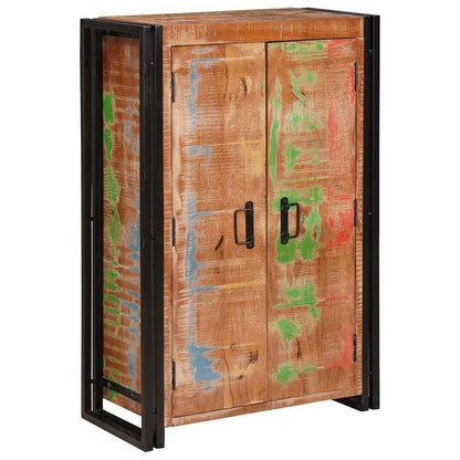 Highboard met Deuren Bruin Massief Gerecycled Hout en Metaal