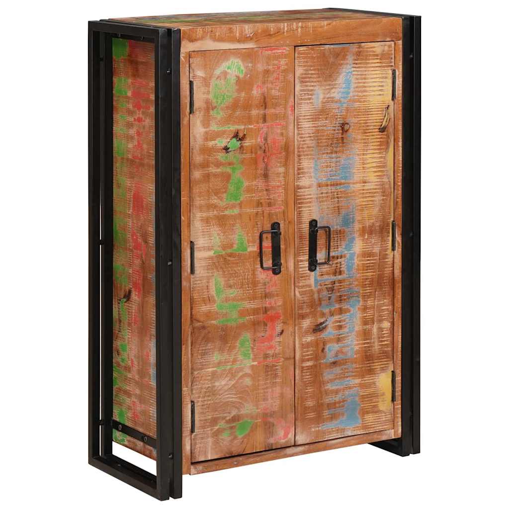 Highboard met Deuren Bruin Massief Gerecycled Hout en Metaal