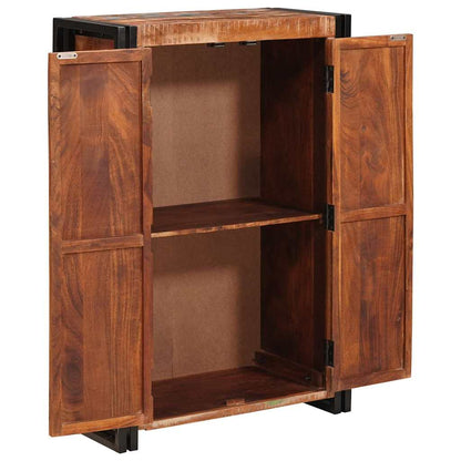 Highboard met Deuren Bruin Massief Gerecycled Hout en Metaal