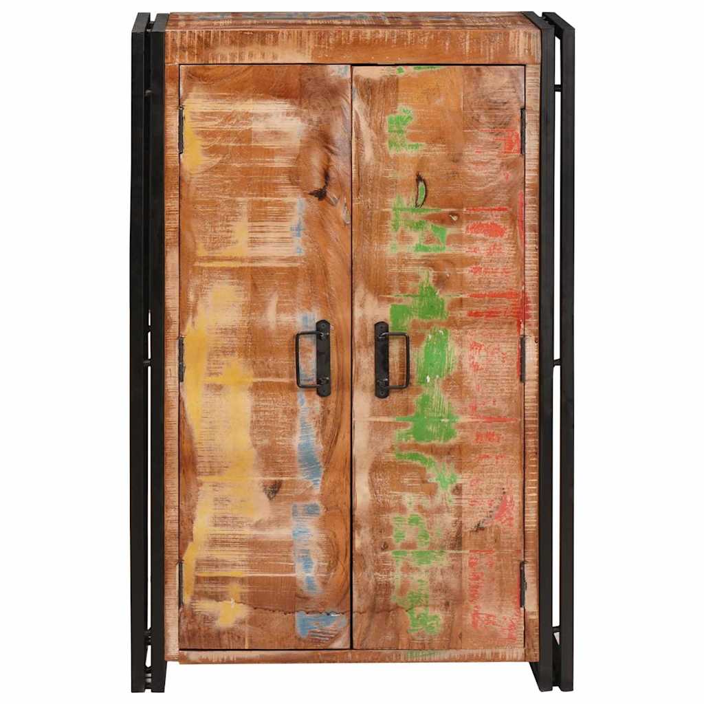Highboard met Deuren Bruin Massief Gerecycled Hout en Metaal