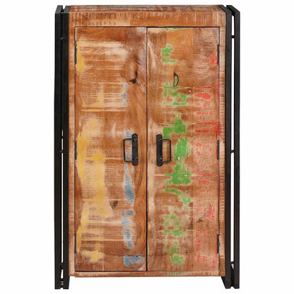 Highboard met Deuren Bruin Massief Gerecycled Hout en Metaal