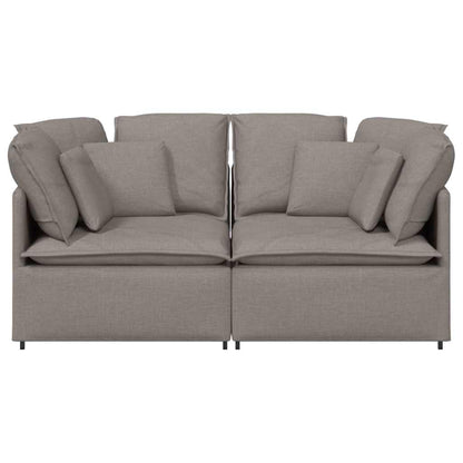 Modulaire Bank Met Kussens Stof Taupe