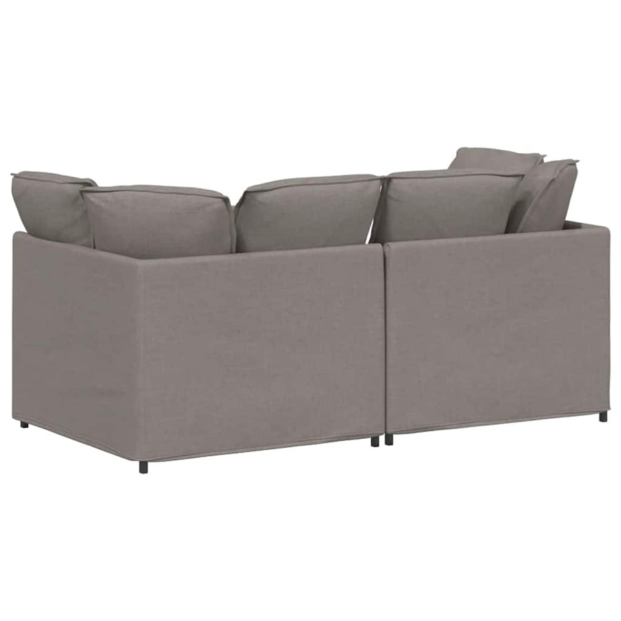 Modulaire Bank Met Kussens Stof Taupe