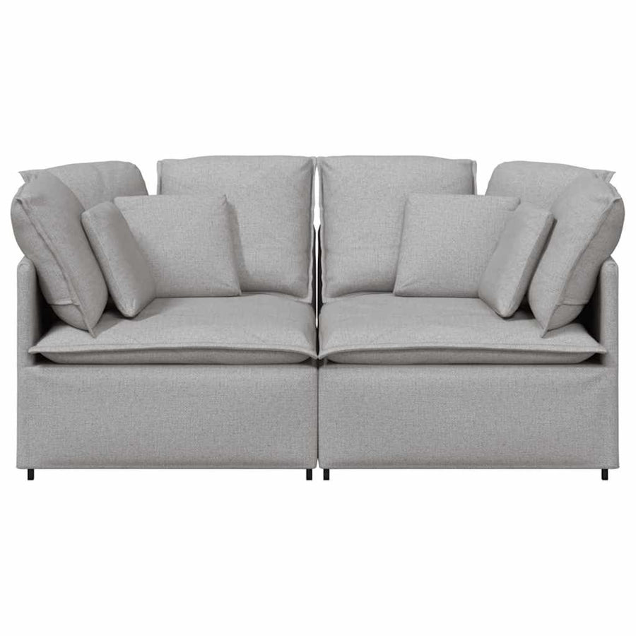 Modulaire Bank Met Kussens Stof Wolk Grijs Wolkengrijs