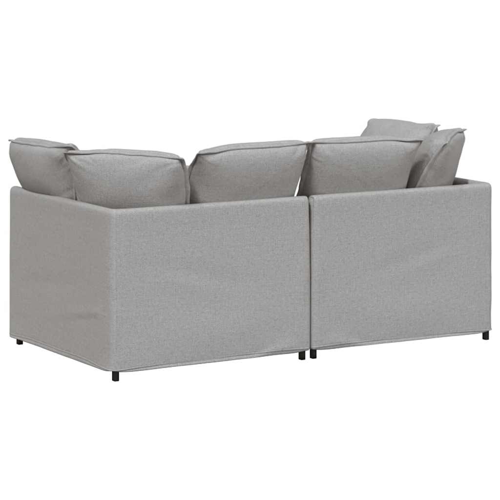 Modulaire Bank Met Kussens Stof Wolk Grijs Wolkengrijs
