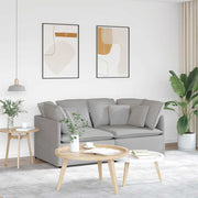 Modulaire bank stof wolk grijs 200x100x64 cm