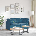 Modulaire Bank Met Kussens Fluweel Blauw