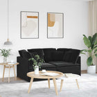 Modulaire bank fluweel zwart 200x100x64 cm