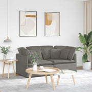 Modulaire bank corduroy stof lichtgrijs 200x100x64 cm